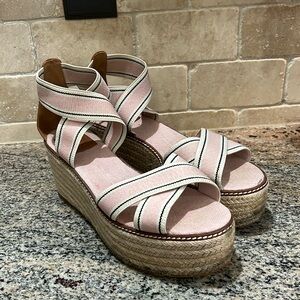 Tory Burch Pink Frieda Espadrille - Size 9